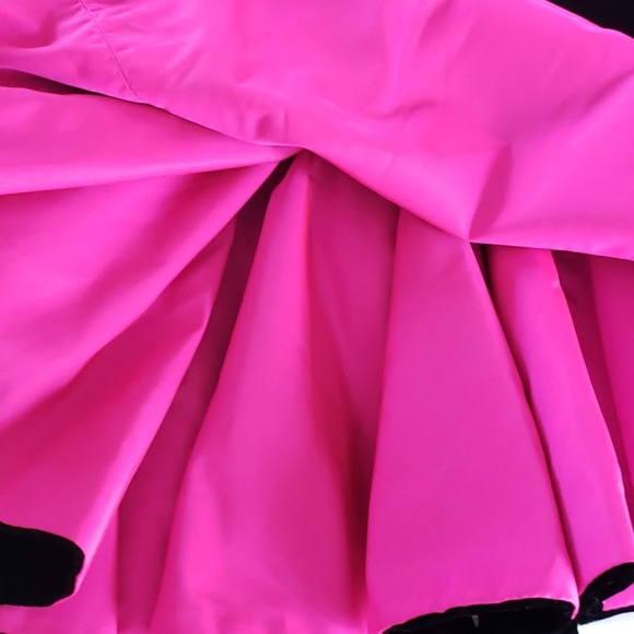 SOLD Vtg 80s Lillie Rubin Velvet Dress Black Ruffled 4 - Picture 11 of 16